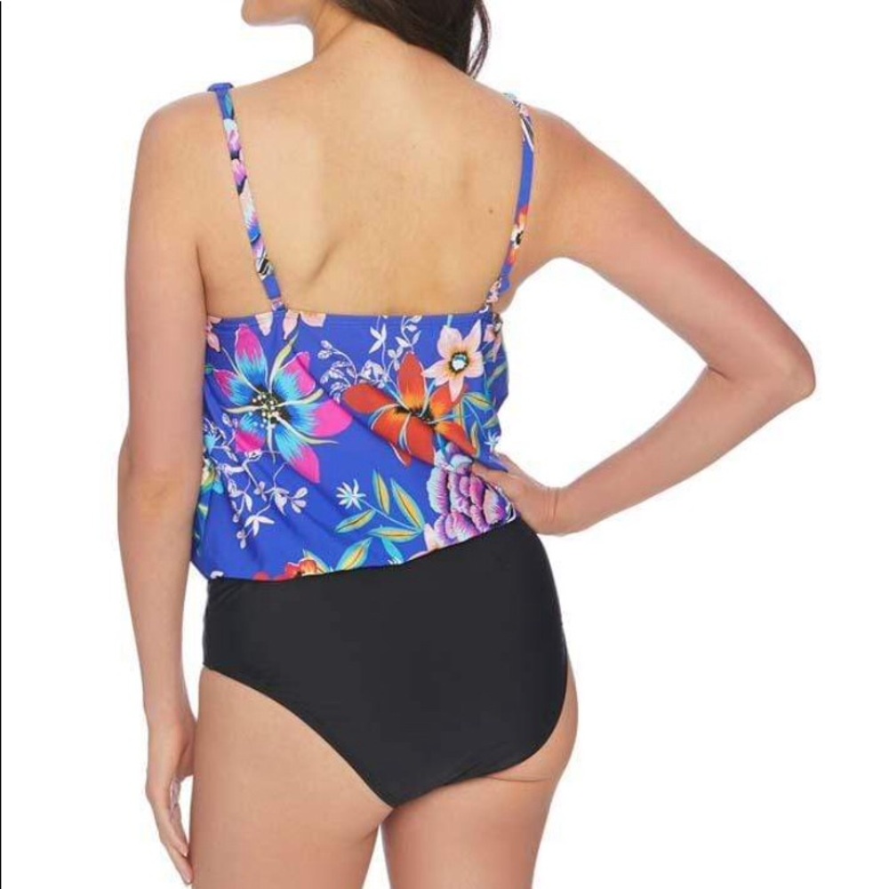 New Athena Mexican Floral Cowl One Piece Swimsuit - Picture 3 of 10